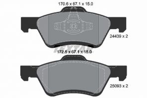 Textar 2443901 - Brzdové platničky -