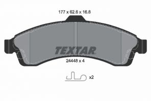 Textar 2444801 - Brzdové platničky -