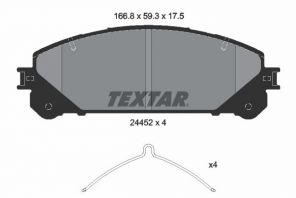 Textar 2445201 - Brzdové platničky -