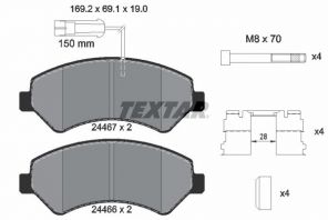 Textar 2446703 - Brzdové platničky -