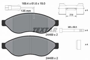 Textar 2446901 - Brzdové platničky -