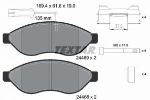 Textar 2446902 - Brzdové platničky -