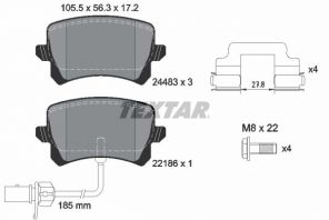 Textar 2448307 - Brzdové platničky -