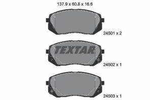 Textar 2450101 - Brzdové platničky -