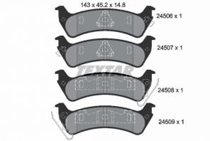 Textar 2450601 - Brzdové platničky -