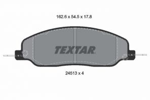 Textar 2451301 - Brzdové platničky -