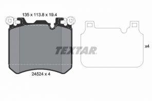 Textar 2452401 - Brzdové platničky -