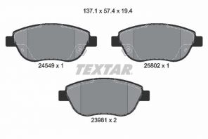 Textar 2454901 - Brzdové platničky -