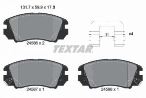 Textar 2458601 - Brzdové platničky -