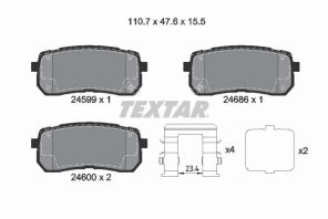 Textar 2459904 - Brzdové platničky -