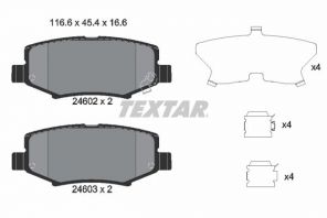 Textar 2460201 - Brzdové platničky -