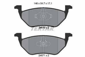 Textar 2467001 - Brzdové platničky -