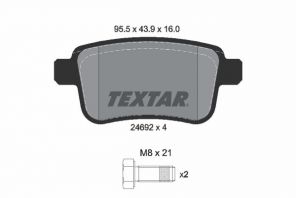 Textar 2469204 - Brzdové platničky -