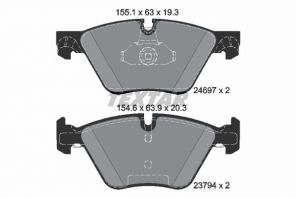 Textar 2469781 - Brzdové platničky -