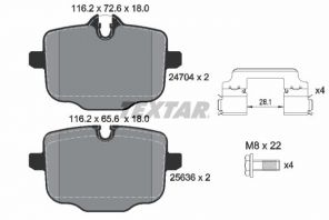 Textar 2470401 - Brzdové platničky -