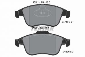 Textar 2471001 - Brzdové platničky -