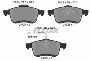 Textar 2472701 - Brzdové platničky -