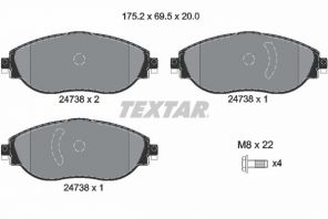 Textar 2473806 - Brzdové platničky -