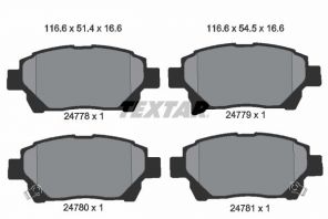Textar 2477801 - Brzdové platničky -