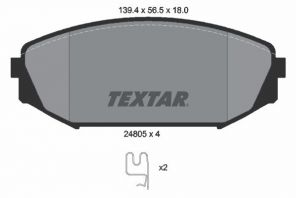 Textar 2480501 - Brzdové platničky -