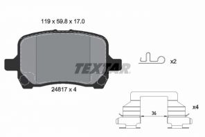 Textar 2481701 - Brzdové platničky -