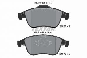 Textar 2482601 - Brzdové platničky -