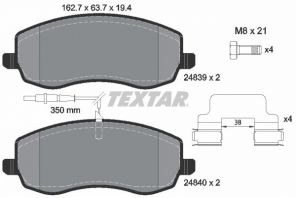 Textar 2483901 - Brzdové platničky -