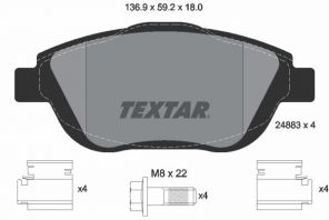 Textar 2488301 - Brzdové platničky -