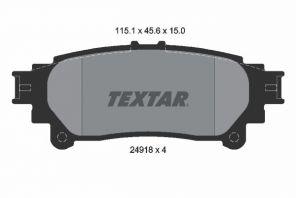 Textar 2491801 - Brzdové platničky -