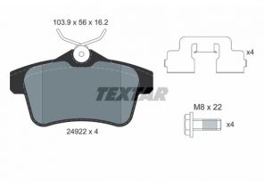 Textar 2492204 - Brzdové platničky -