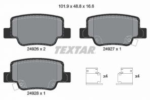 Textar 2492601 - Brzdové platničky -