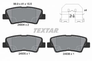 Textar 2493401 - Brzdové platničky -