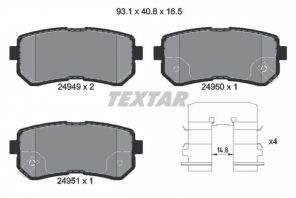 Textar 2494901 - Brzdové platničky -