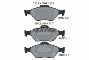 Textar 2495201 - Brzdové platničky -