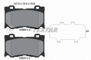 Textar 2499401 - Brzdové platničky -