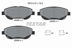 Textar 2500601 - Brzdové platničky -