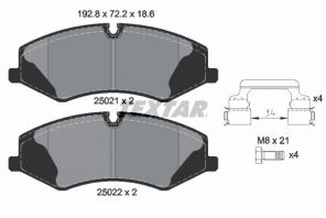 Textar 2502101 - Brzdové platničky -