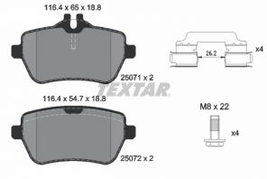 Textar 2507101 - Brzdové platničky -