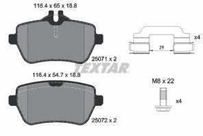 Textar 2507103 - Brzdové platničky -