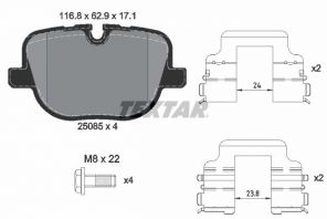 Textar 2508501 - Brzdové platničky -