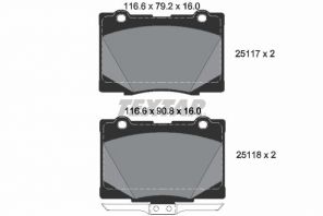 Textar 2511701 - Brzdové platničky -