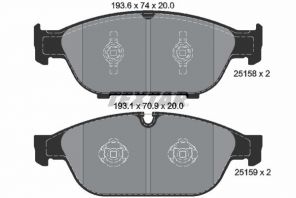 Textar 2515802 - Brzdové platničky -