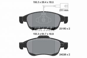 Textar 2518001 - Brzdové platničky -