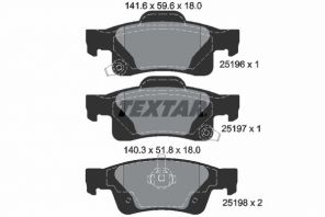 Textar 2519601 - Brzdové platničky -