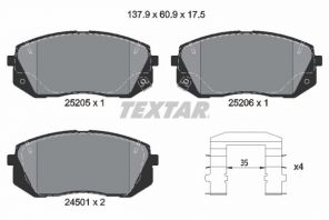 Textar 2520501 - Brzdové platničky -