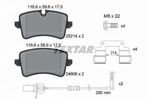 Textar 2521405 - Brzdové platničky -