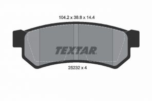 Textar 2523201 - Brzdové platničky -