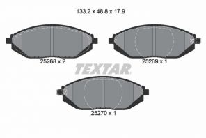 Textar 2526801 - Brzdové platničky -