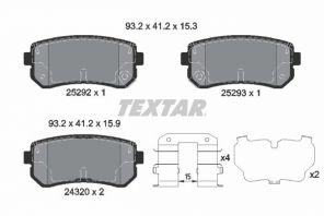 Textar 2529201 - Brzdové platničky -