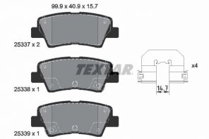 Textar 2533703 - Brzdové platničky -
